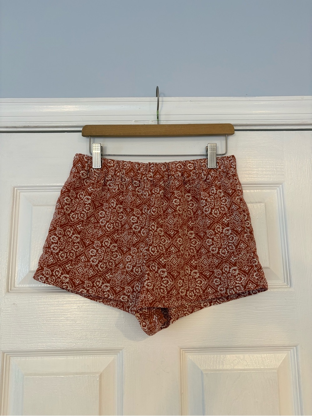 Women’s Orange Printed Shorts